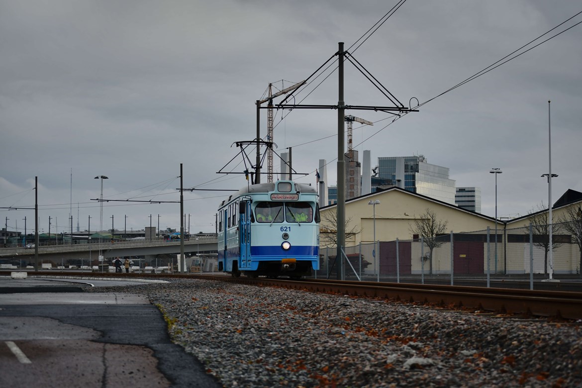 (c) Xander Sadri. Here the carriage has just passed Jubileumsparken and turned onto the straight.